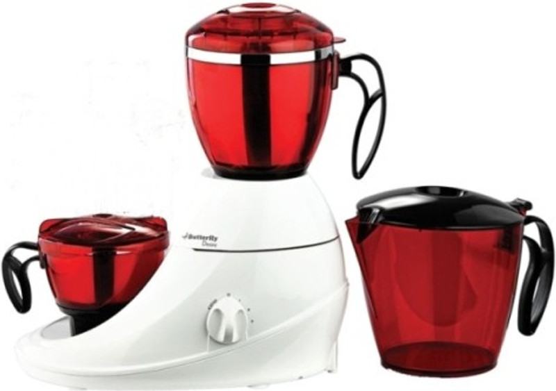 Butterfly desire 3J 750 W Mixer Grinder(Red & White, 3 Jars)
