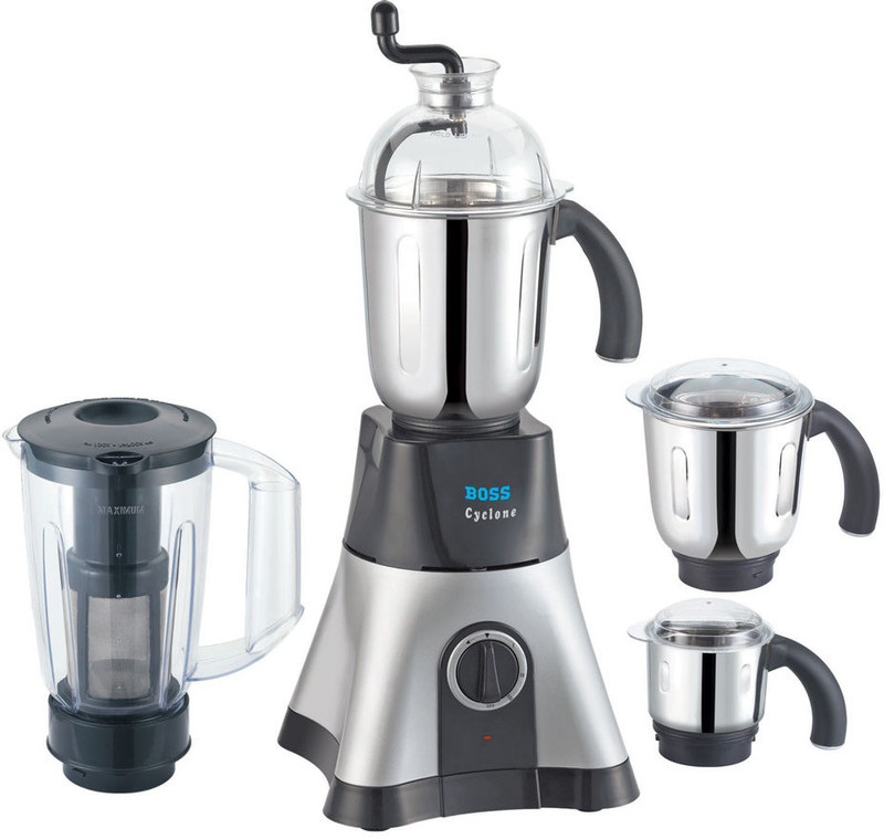 Boss Cyclone 750 W Juicer Mixer Grinder(Black,Silver, 4 Jars) Boss Cyclone 750 W Juicer Mixer Grinder(Black,Silver, 4 Jars)