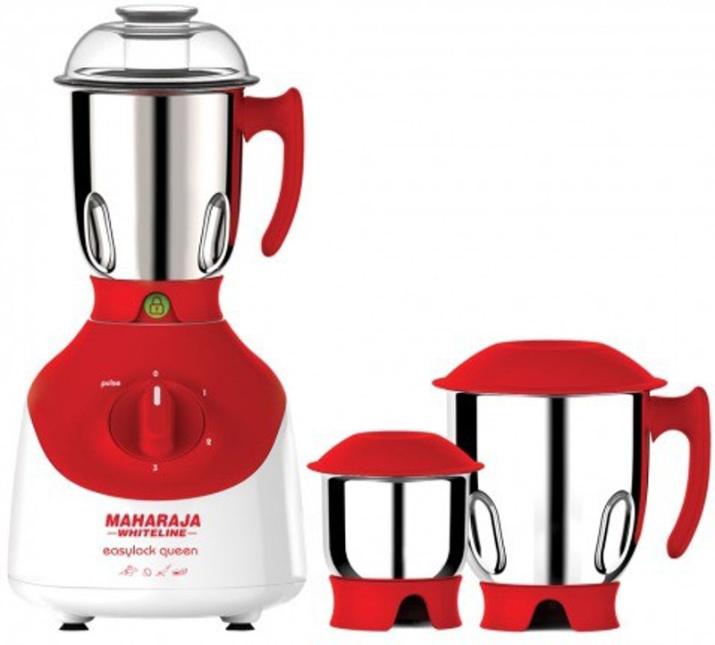 Maharaja Whiteline easylock EASYLOCK QUEEN 750 W Mixer Grinder(Red, 3 Jars)