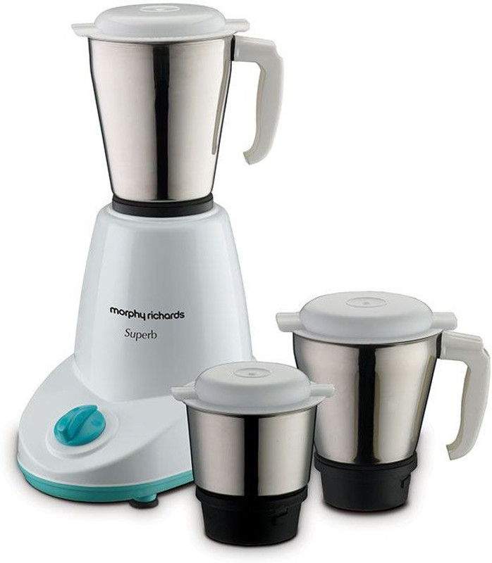 Morphy Richards Superb 500 W Mixer Grinder(White, 3 Jars) RS.2390 (37.00% Off) - Flipkart
