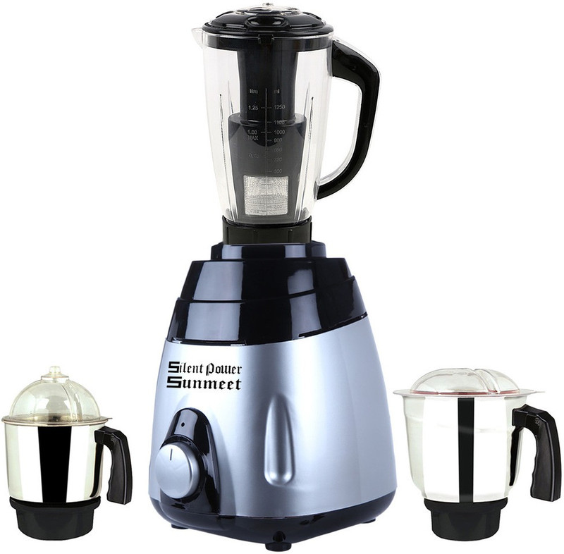 SilentPowerSunmeet MA MGJ WF 2017-38 MA ABS Body MGJ WF 2017-38 1000 W Mixer Grinder(Multicolor, 3 Jars)