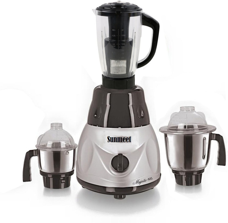 Sunmeet New_MGJ-708 Latest Jar attachments of chutney medium & juicer jarType-636 600 W Juicer Mixer Grinder(Multicolor, 3 Jars)