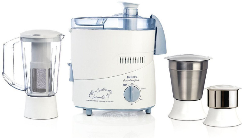 Philips 1632 HL 500 W Juicer Mixer Grinder(White & Blue, 3 Jars)