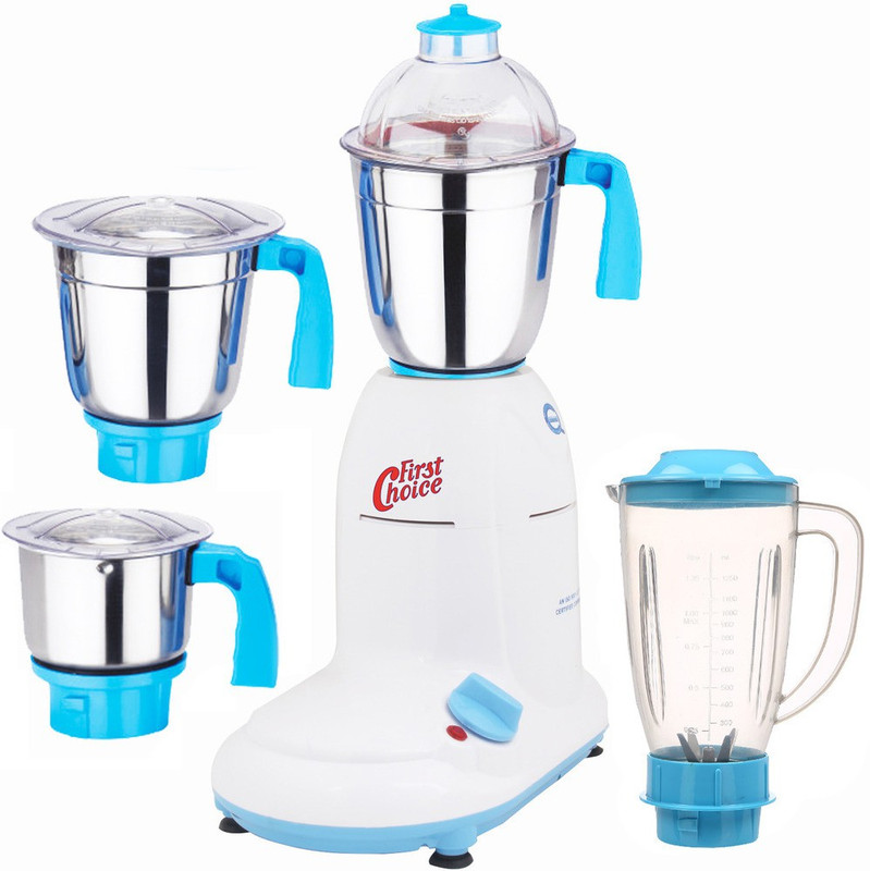 Firstchoice ABS Body MG16-WFJ121 1000 W Juicer Mixer Grinder(Multicolor, 4 Jars)