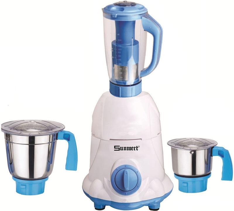 Sunmeet New_MGJ-3 Latest Jar attachments of chutney medium & juicer jarType-735 600 W Juicer Mixer Grinder(Multicolor, 3 Jars)