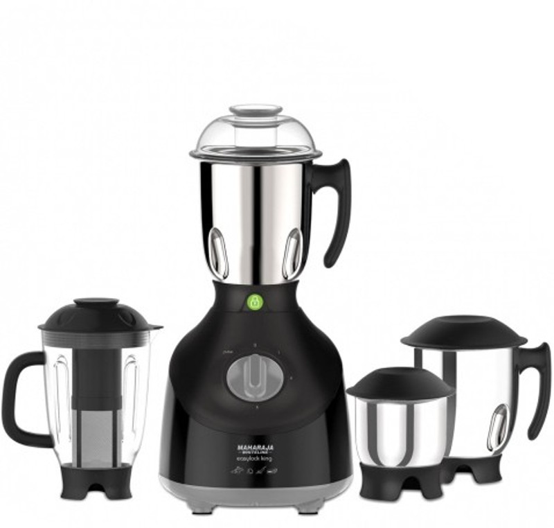 Maharaja Whiteline Easylock King (MX-137) 750 W Mixer Grinder(Black and Silver, 4 Jars)