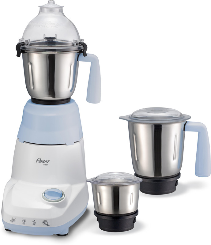 Oster Jx4 6021 750 W Mixer Grinder(White & Blue, 3 Jars)