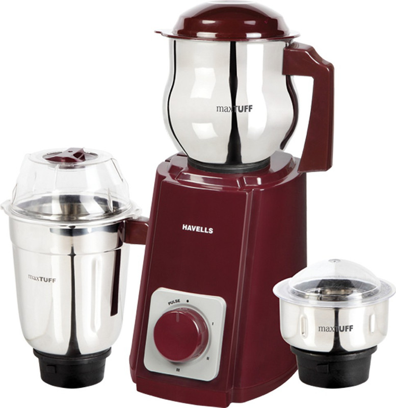 Havells Supermix Haandi GHFMGAXH050 500 W Mixer Grinder(Cherry, 3 Jars)