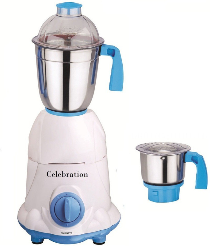Celebration New MG16 3 C MG16 3 600 W Mixer Grinder(White, 2 Jars)