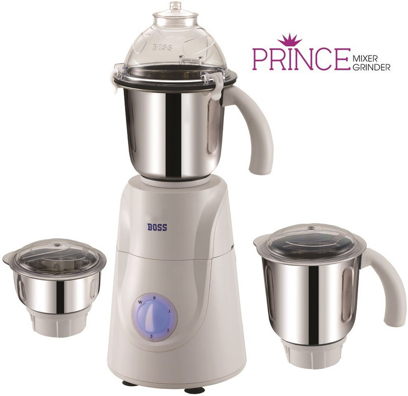 Boss B230 Prince 750 W Mixer Grinder(White, 3 Jars) Boss B230 Prince 750 W Mixer Grinder(White, 3 Jars)