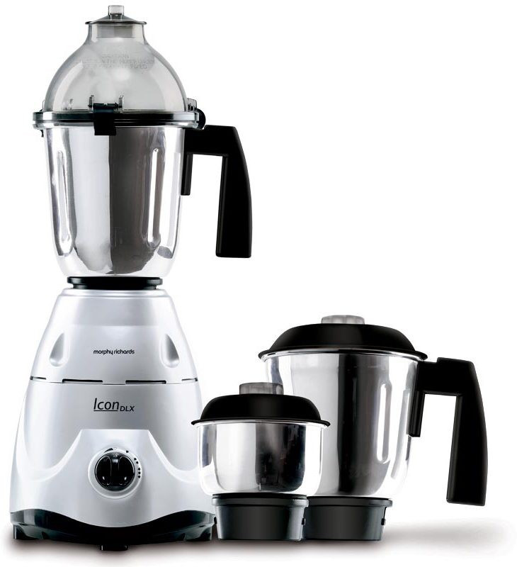 Morphy Richards Icon DLX 600 W Mixer Grinder(Silver, 3 Jars)