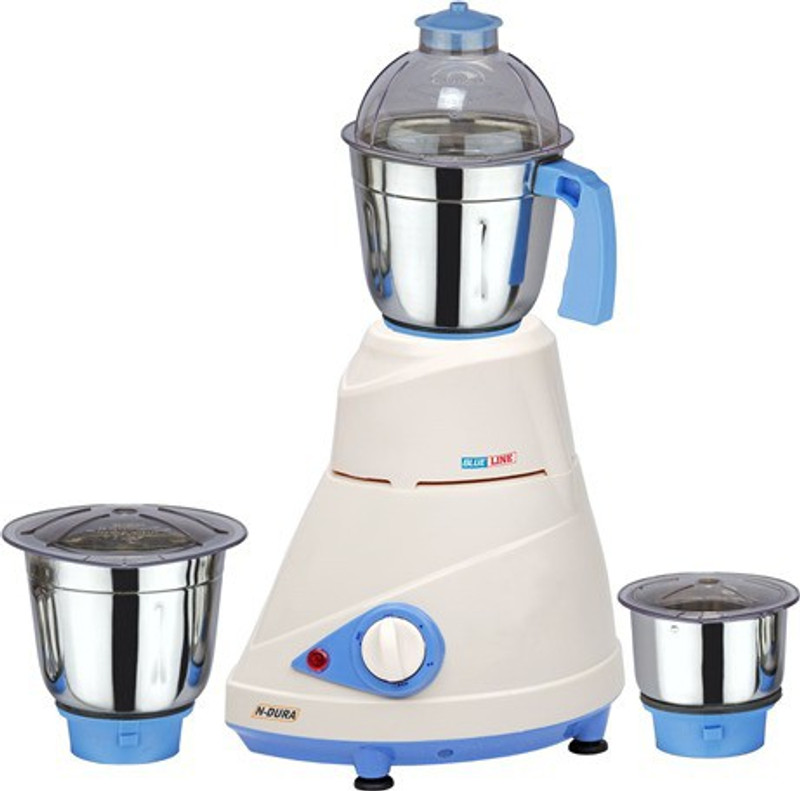 Ndura Blue Line 550 W Mixer Grinder(Blue, 3 Jars)
