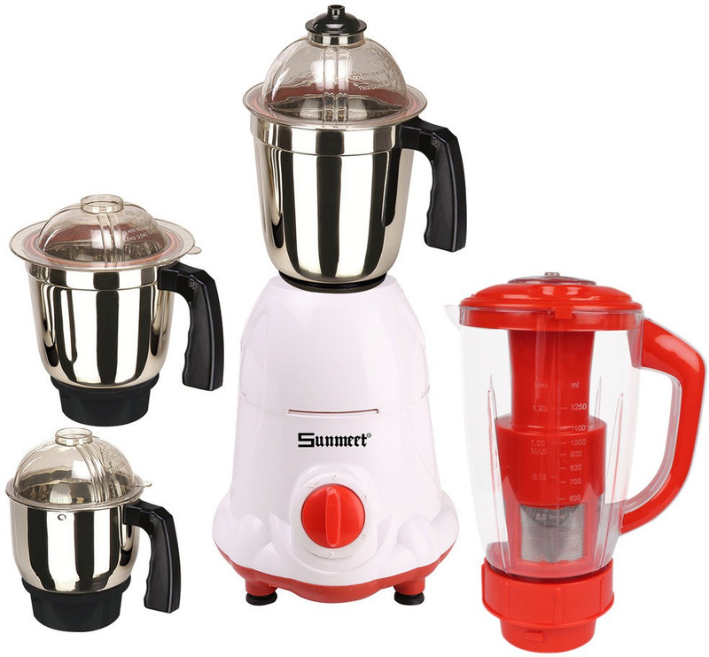 Sunmeet New_MG16-635 MG16-635 1000 W Juicer Mixer Grinder(Multicolor, 4 Jars)