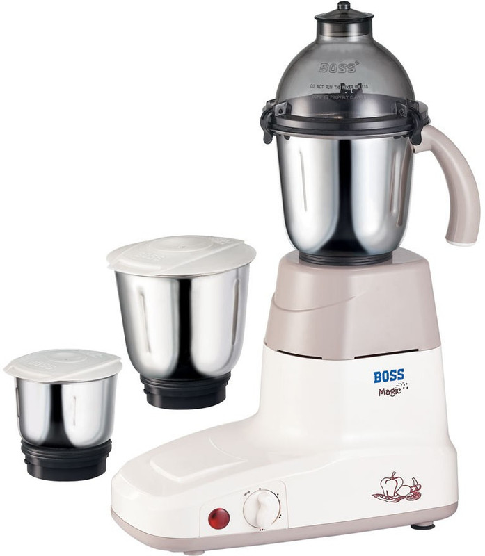 Boss Magic 550 W Mixer Grinder(Ivory, 3 Jars) Boss Magic 550 W Mixer Grinder(Ivory, 3 Jars)
