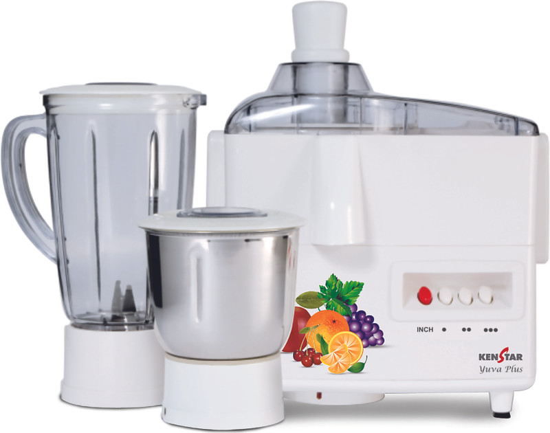 Kenstar KJY50W3P-DBB 500 W Juicer Mixer Grinder(White, 2 Jars)