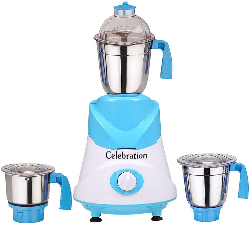 Celebration ABS Body MG16-BY904 750 W Mixer Grinder(Yellow, 3 Jars)