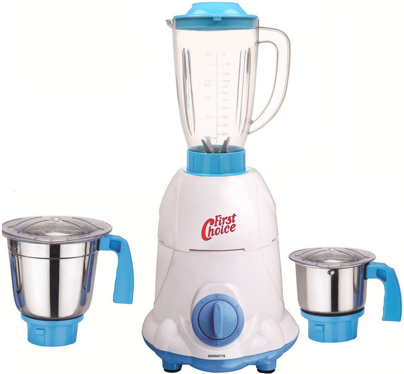 Firstchoice ABS Body MGJ-WFJ16-2 600 W Mixer Grinder(Multicolor, 3 Jars)