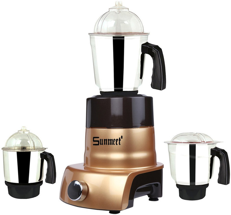 Sunmeet ABS Body MGJ 2017-128 600 W Mixer Grinder(Multicolor, 3 Jars)
