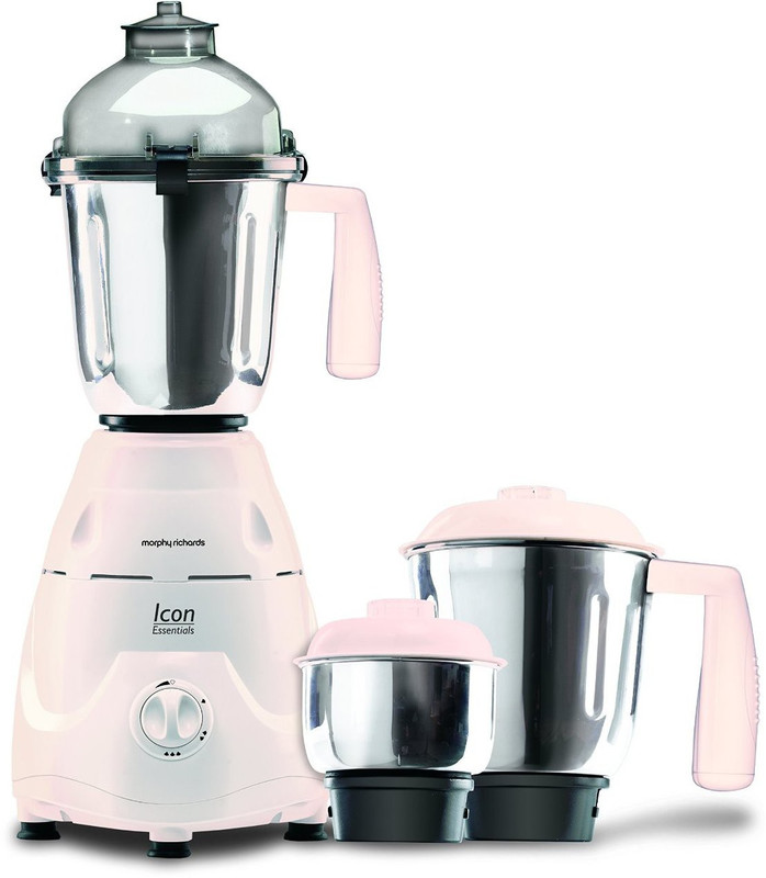 Morphy Richards 640016 Icon Essential 600 W Mixer Grinder(White, 3 Jars)