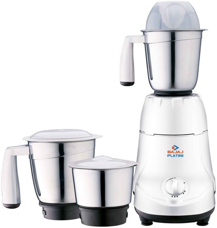 Bajaj PX71M Platini 550 W Mixer Grinder(White, 3 Jars)