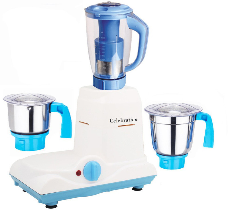 Celebration New_MGJ-63 Latest Jar attachments of chutney medium & juicer jarType-455 750 W Juicer Mixer Grinder(Multicolor, 3 Jars)