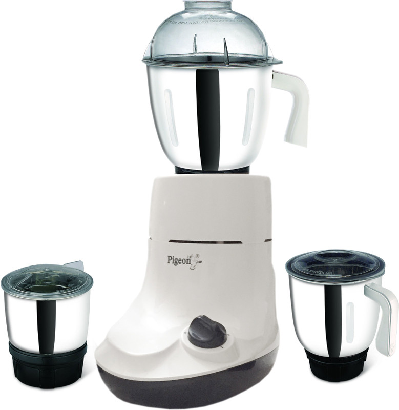Pigeon MIXER IVORY 550 W Mixer Grinder(White, 3 Jars) Pigeon MIXER IVORY 550 W Mixer Grinder(White, 3 Jars)