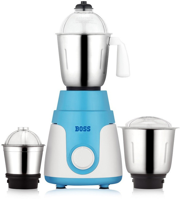 Boss Joy 550 W Mixer Grinder(White-Blue, 3 Jars) Boss Joy 550 W Mixer Grinder(White-Blue, 3 Jars)