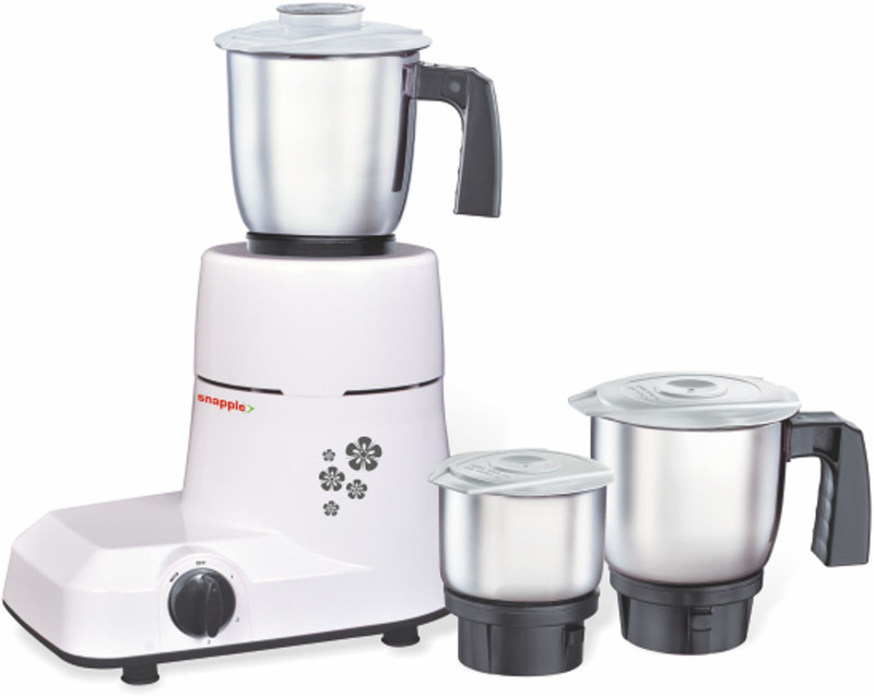Snapple Afforda 550 W Mixer Grinder(White, 3 Jars)