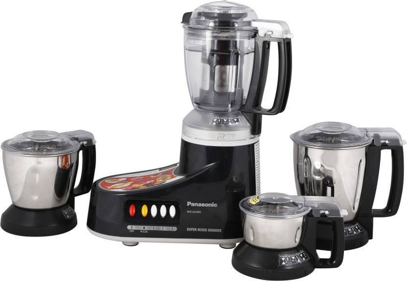 Panasonic MX-AC400 550 W 550 W Mixer Grinder(Silver, 4 Jars)