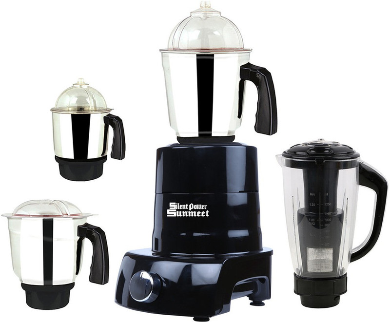 SilentPowerSunmeet ABS Body MGJ 2017-110 1000 W Mixer Grinder(Multicolor, 4 Jars)