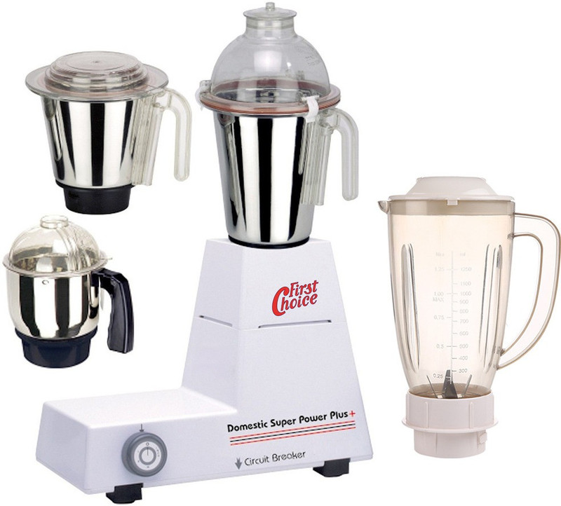 Firstchoice ABS Body MG16-WFJ100 750 W Juicer Mixer Grinder(Multicolor, 4 Jars)