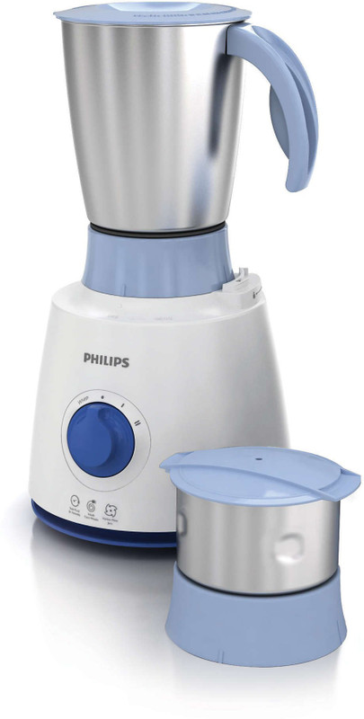 Philips HL7600 500 W Mixer Grinder(White And Blue, 2 Jars)