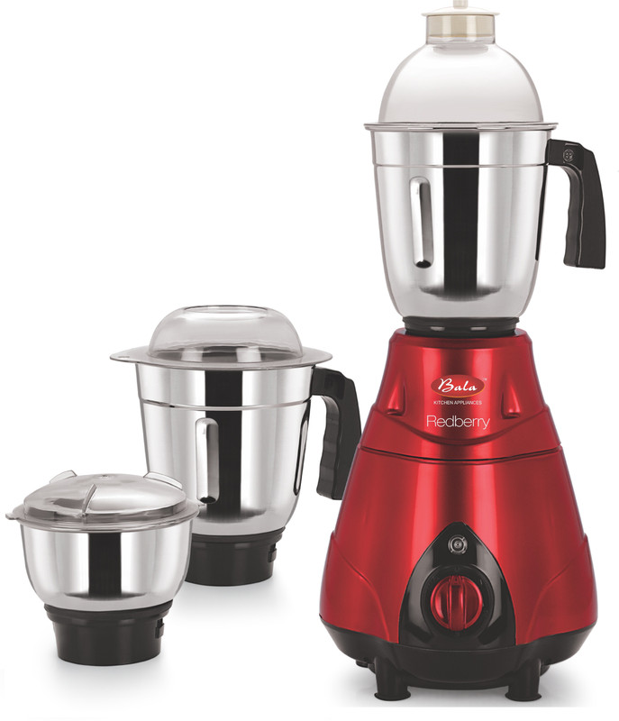 Bala BALAREDBERRY Redberry 750 W Mixer Grinder(Maroon, 3 Jars)