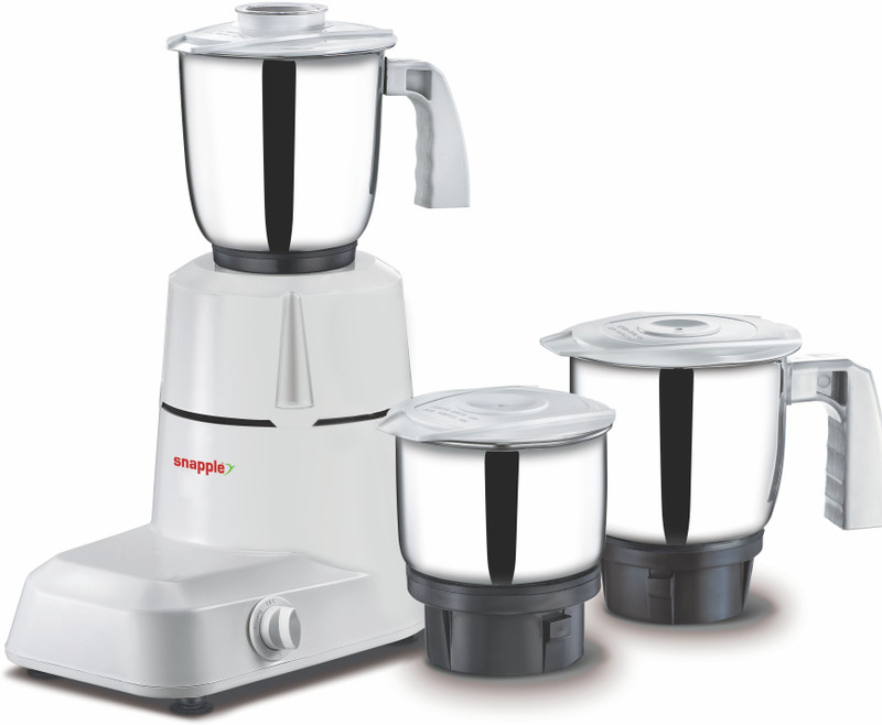 Snapple True Max DX 600 W Mixer Grinder(White, 3 Jars)