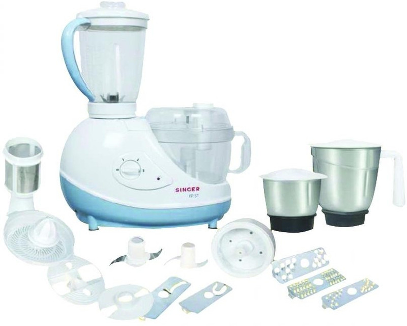 Singer Ista+ Sfp614fbt 600 W Mixer Grinder(White, 4 Jars)