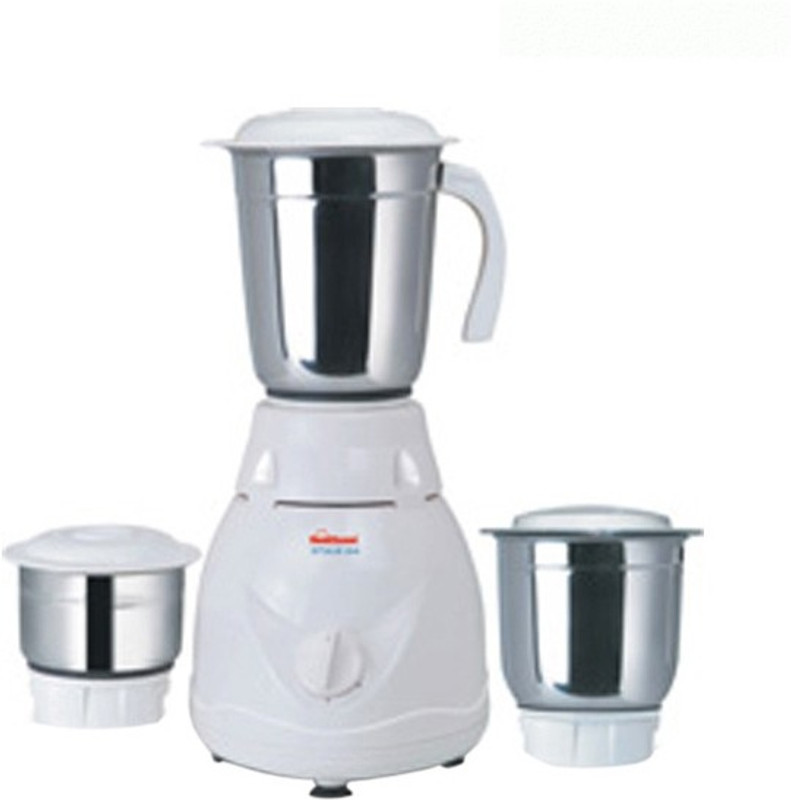 Sunflame Style DX3 500 W Mixer Grinder(White, 3 Jars)