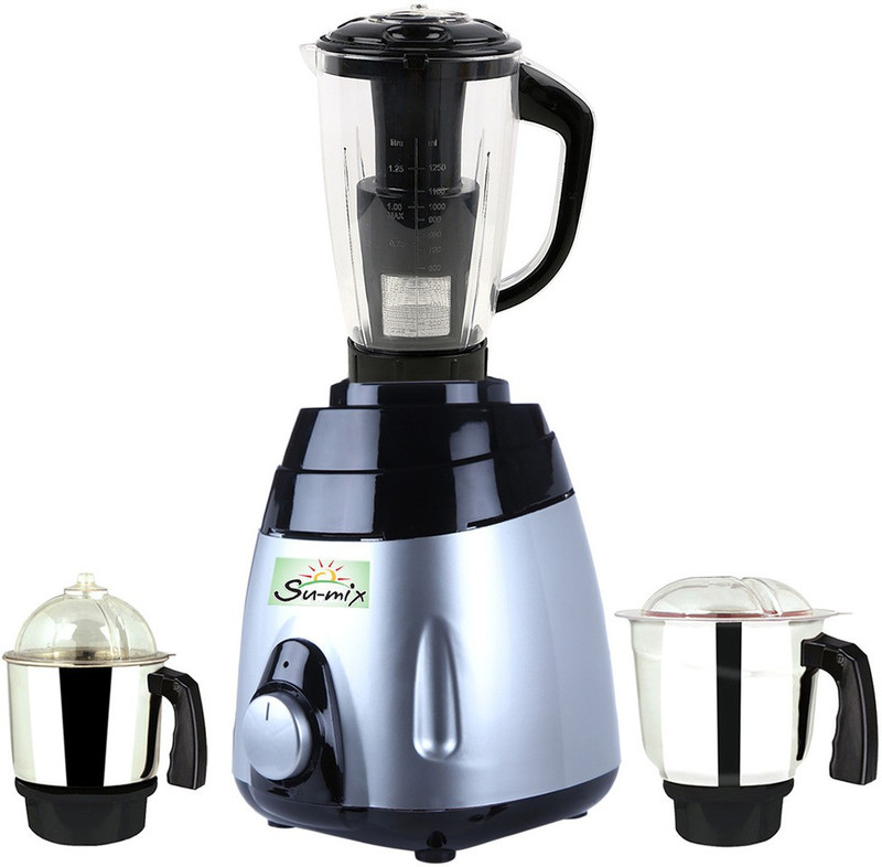 Su-Mix MA MGJ WF 2017-26 MA ABS Body MGJ WF 2017-26 750 W Mixer Grinder(Multicolor, 3 Jars) Su-Mix MA MGJ WF 2017-26 MA ABS Body MGJ WF 2017-26 750 W Mixer Grinder(Multicolor, 3 Jars)