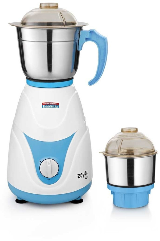 Padmini Royal 400 W Mixer Grinder(White & Blue, 2 Jars)