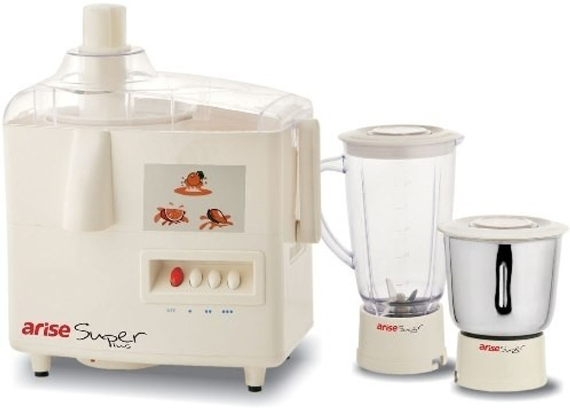 Arise Super Plus 550 W Juicer Mixer Grinder(White, 2 Jars)
