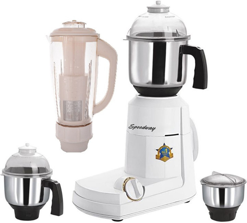 speedway MG16 125 SW 1000 Lancer 1000 W Mixer Grinder(White, 4 Jars)