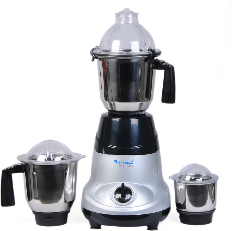 Sumeet Mixer Amica 750 W Mixer Grinder(Black, Grey, 3 Jars)