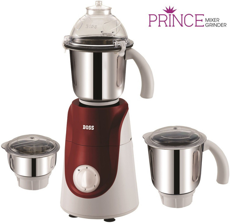 Boss B230 Prince 750 W Mixer Grinder(Cherry, 3 Jars) Boss B230 Prince 750 W Mixer Grinder(Cherry, 3 Jars)