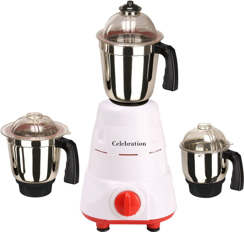 Celebration New MG16 66 C MG16 66 750 W Mixer Grinder(Red, 3 Jars)