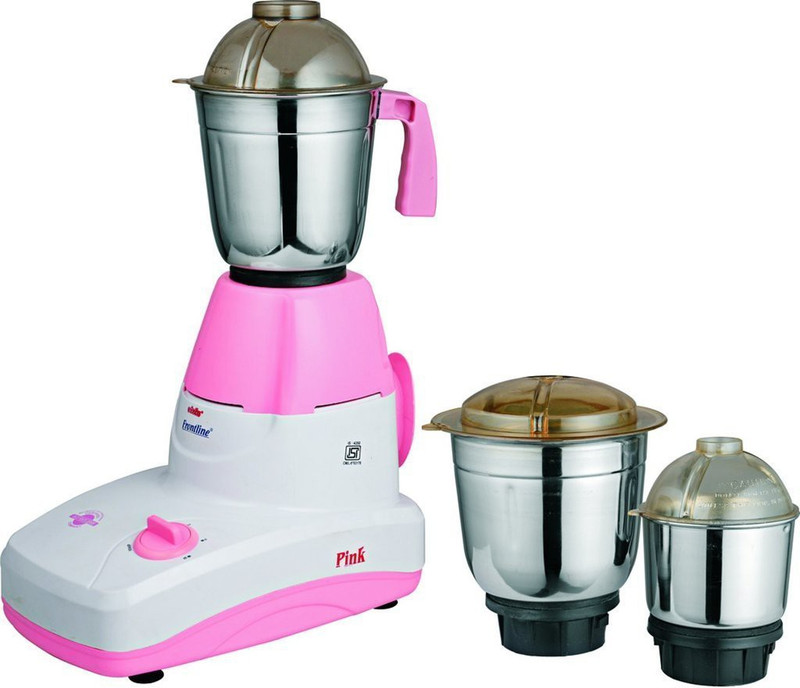 Vizla Frontline VF 2 Pink 500 W Mixer Grinder(White, Pink, 3 Jars) Vizla Frontline VF 2 Pink 500 W Mixer Grinder(White, Pink, 3 Jars)