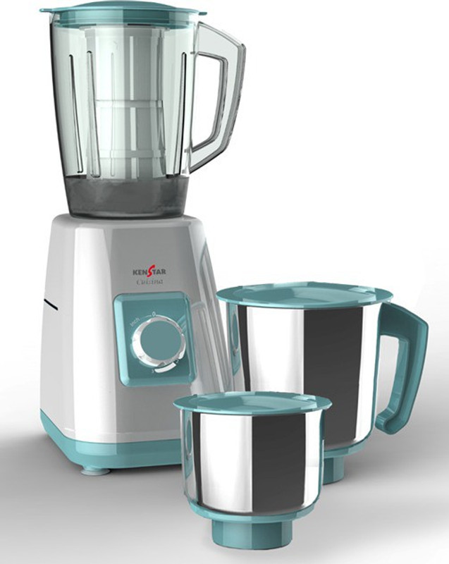 Kenstar Ester-6 KME60W3P 600 W Mixer Grinder(White, 3 Jars)
