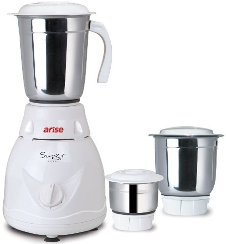 Arise Super Mate 500 W Mixer Grinder(White, 3 Jars)