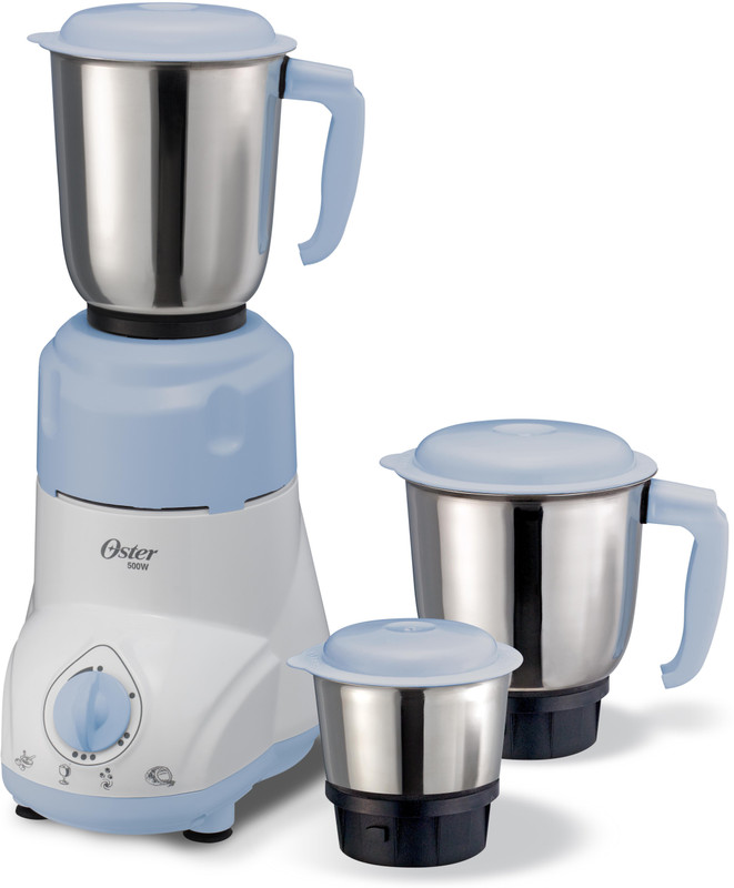 Oster Jx4 5011 500 W Mixer Grinder(White, Blue, 3 Jars)
