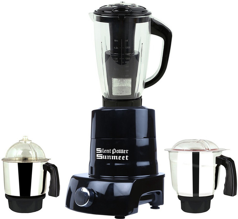 SilentPowerSunmeet MA MGJ WF 2017-62 MA ABS Body MGJ WF 2017-62 600 W Mixer Grinder(Black, 3 Jars)