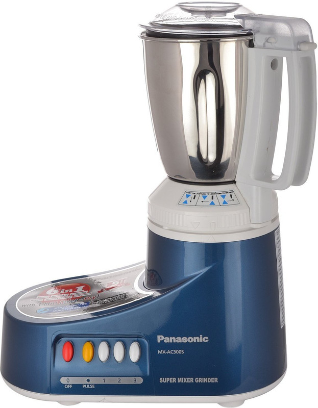 Panasonic Super Mixer Grinder MX-AC300S 550 W Mixer Grinder(Blue, 3 Jars)