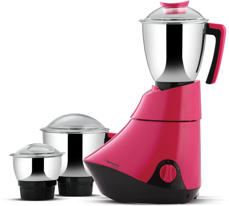 Butterfly Splendid 750 Watt 3 Jars 750 W Mixer Grinder(Candy Pink, 3 Jars)